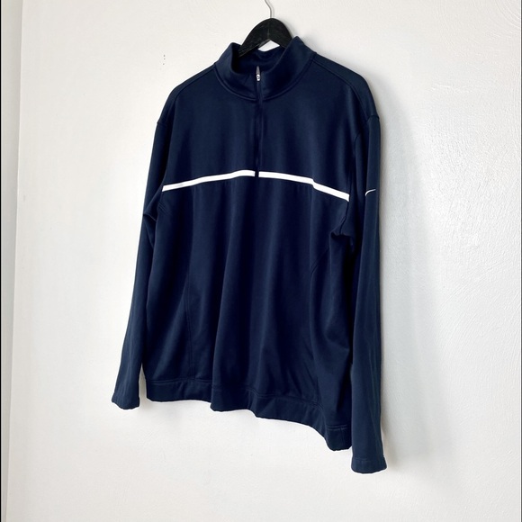 NIKEGOLF Standard Fit Therma-Fit Sweatshirt Jacket. Blue. XL. - Picture 1 of 12